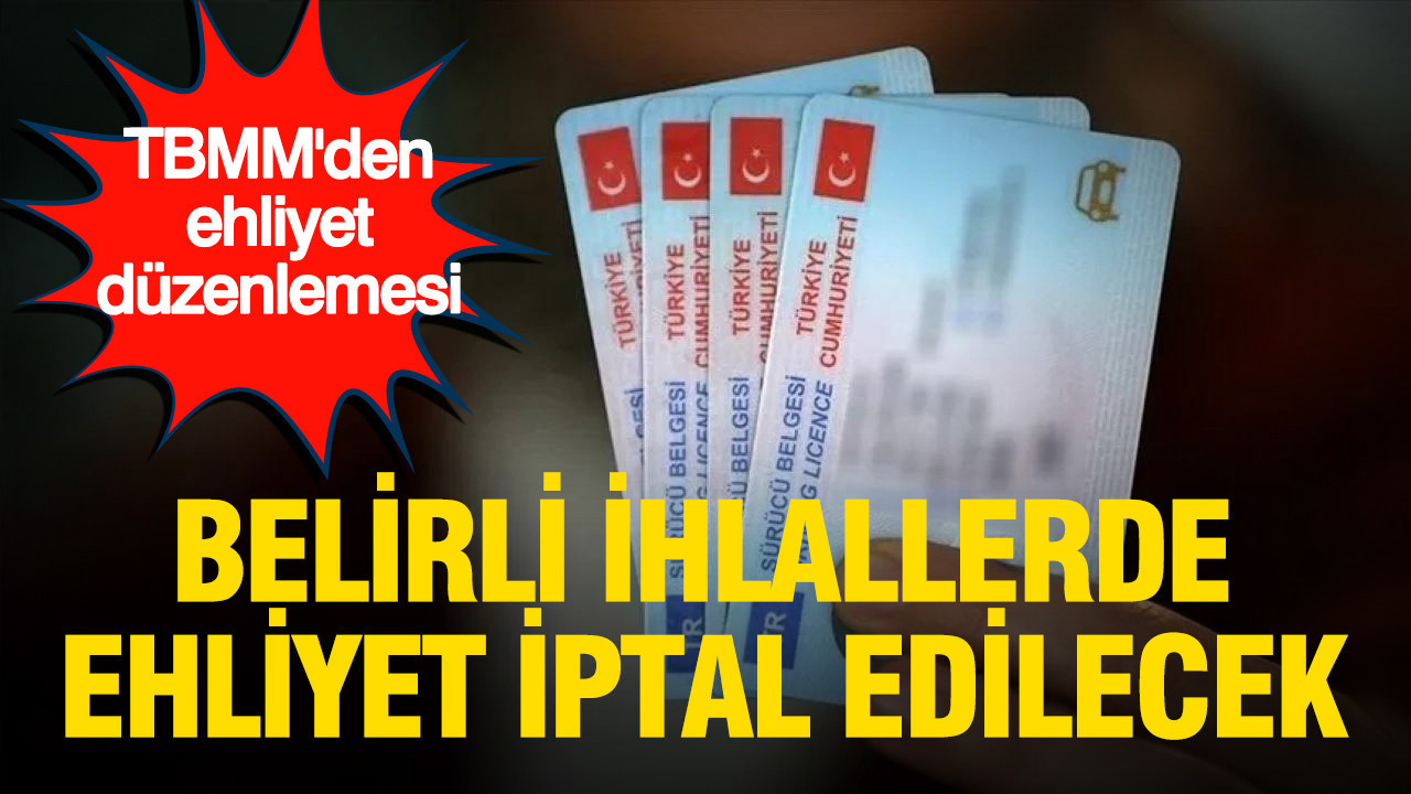 Tbmmden ehliyet karari belirli ihlallerde ehliyet iptal edilecek pnmSO4Gp